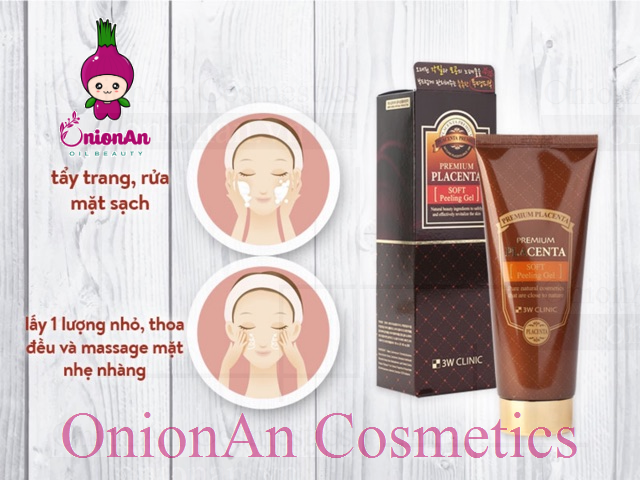 Gel Tẩy Tế Bào Chết Nhau Thai Cừu 3W Clinic Premium Placenta Soft Peeling Gel